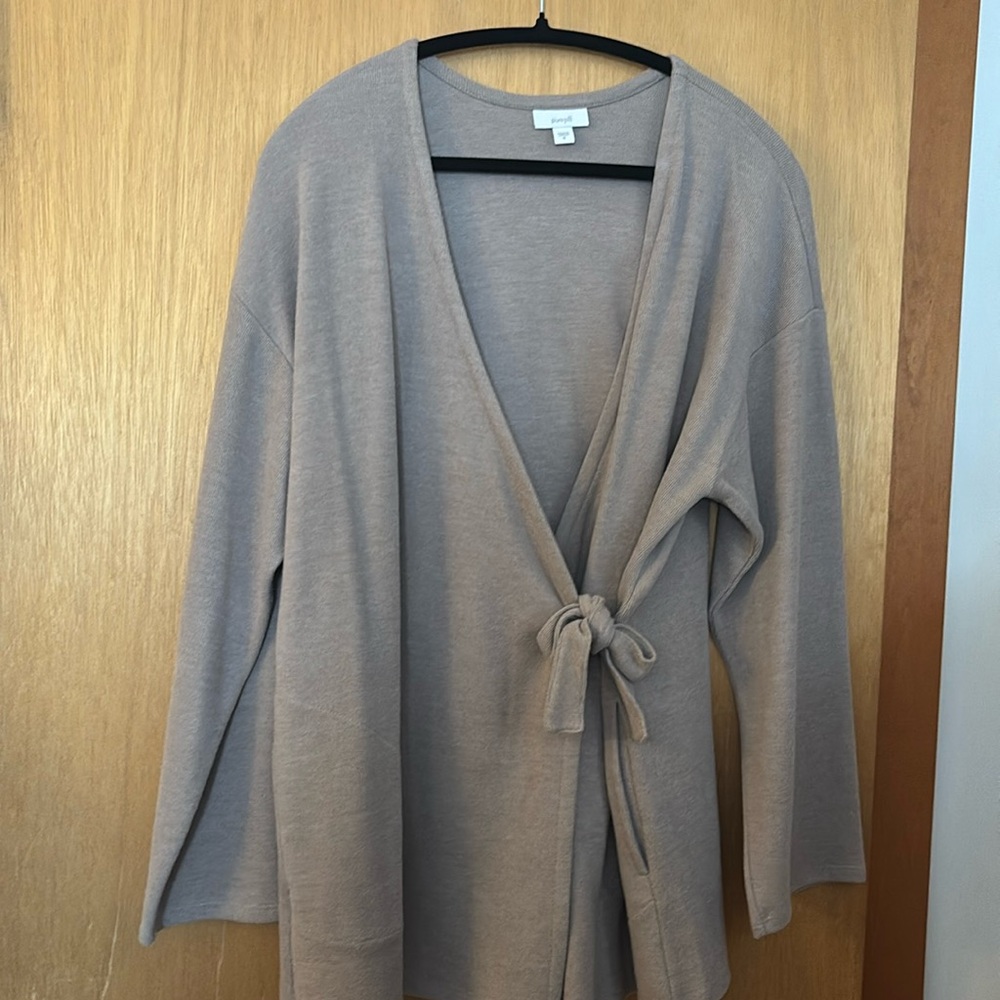 Pure Jill Tan Wrap Sweater Size med EUC